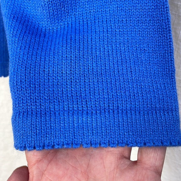 Vintage Royal Blue Knit Cardigan by TRADITION NWT floral embroidery - Picture 8 of 16